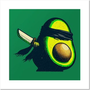 Retro avocado ninja Posters and Art